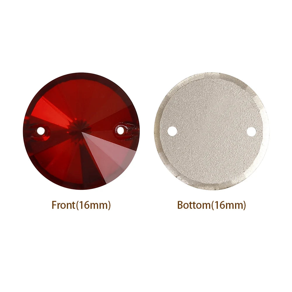 3200 QIYI Innovative Design Top Quality Rivoli Shape Flat Back Glass Crystal Sew on Rhinestones for Designer Garment Decoration