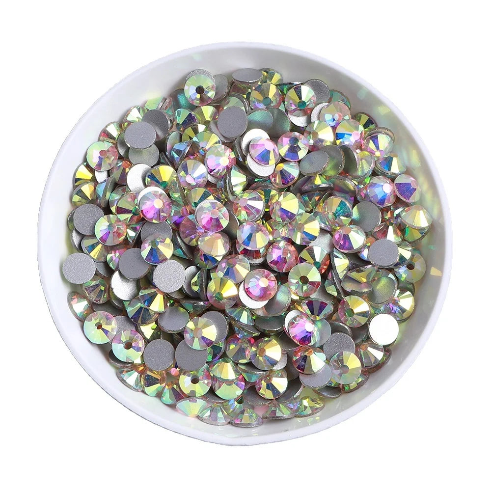 Wholesale SS3 Small Size Nail Charms Non Hotfix Crystal Rhinestone Bling Flatback Glitter Diamond Rhinestones Bulk  for Nail Art
