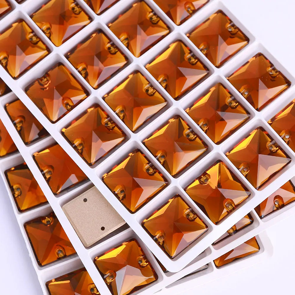QIYI 3240 High Quality K9 Glass Crystal Rhinestones Glass Beads Triangle Sew-on Crystal Stones for Wedding Dress Bags Shoes