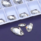 High Quality  Mixedsize Galactic Sew-on Glass Rhinestones  Flatback 2 Holes Bulk Sewing Strass for Bags & Garment Jewelry Bling