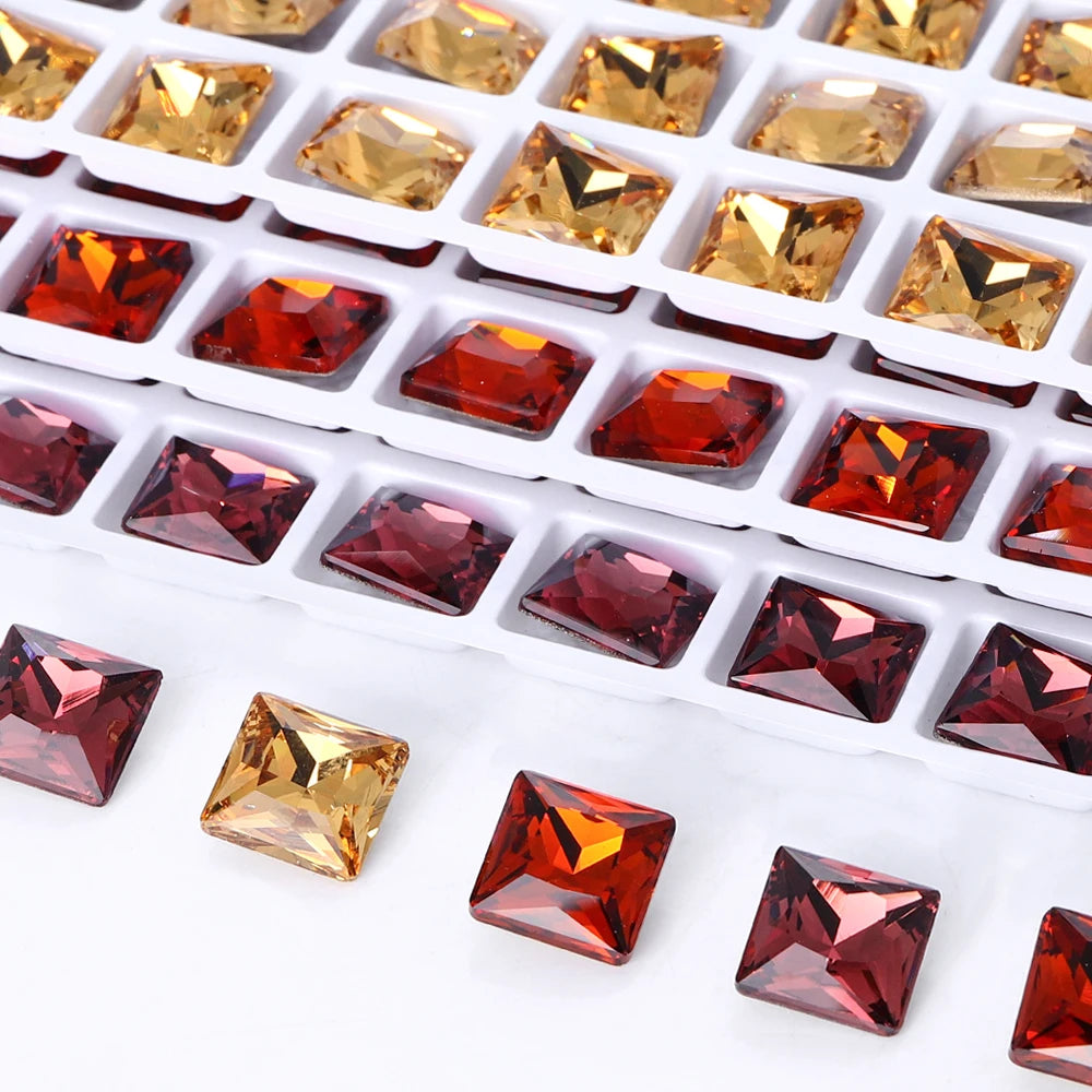 New Arrival Qiyi Brand High Quality Grade AAAAAA K9 Glass Point Back Rhinestone 12 Facets Eco-friendly Materials Factory