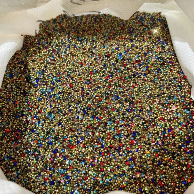 Factory Wholesale SS8 Mixed Colors Pointback Crystal Rhinestone Loose Nail Art DIY Decoration Decorative Accessories