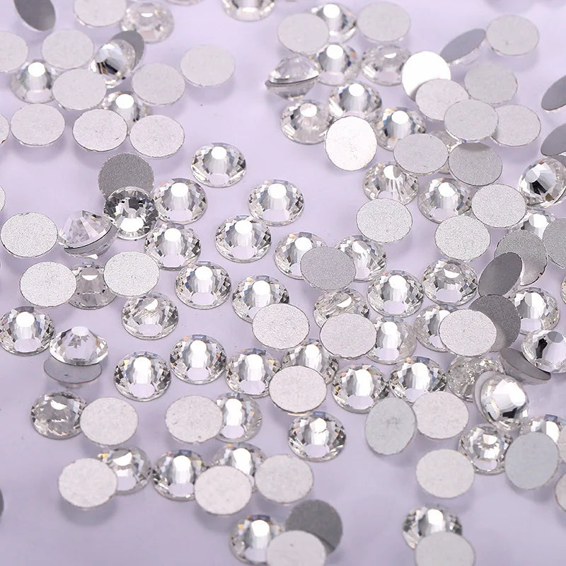 Factory Wholesales Rhinestone  Nail Art Crystal Rhinestone Non Hotfix Flat Back for Top Decoration Accessories