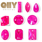 K9 High Quality Neon Fuchsia Series Sew on Glass Sewing Stone Crystal Rhinestones for Dancing Gament Decoration