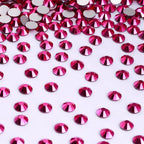 Wholesale 1440pcs Customize Flat Back Crystal Rhinestones Mineral Fuchsia Nail Charms Diamond Glass Bulk for Jewelry