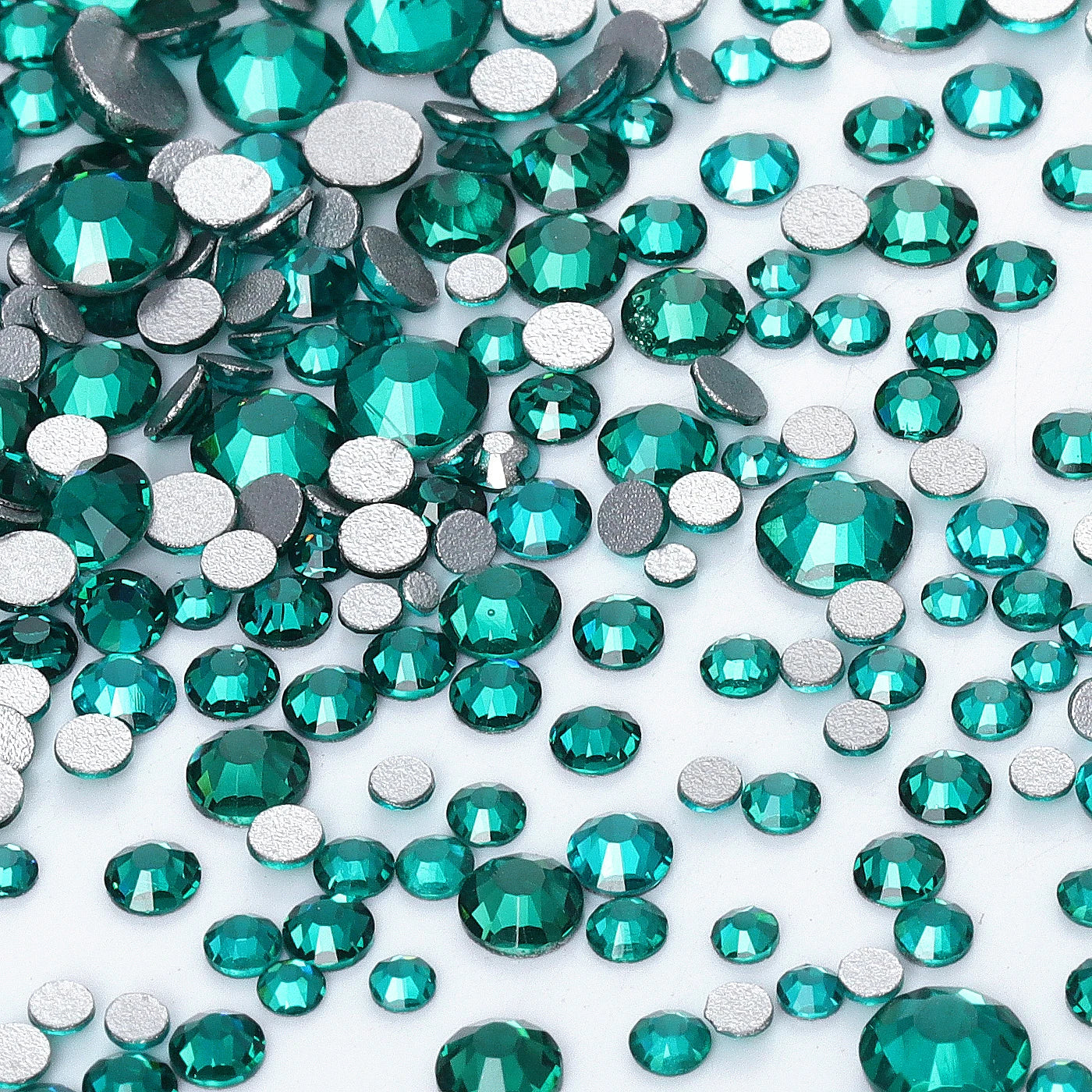 QIYI Wholesale Mixed Size Ss3-ss20 Crystal Rhinestones  Non- Hotfix Round Loose RhinestonesBulk for Decorative Nail Art Crafts
