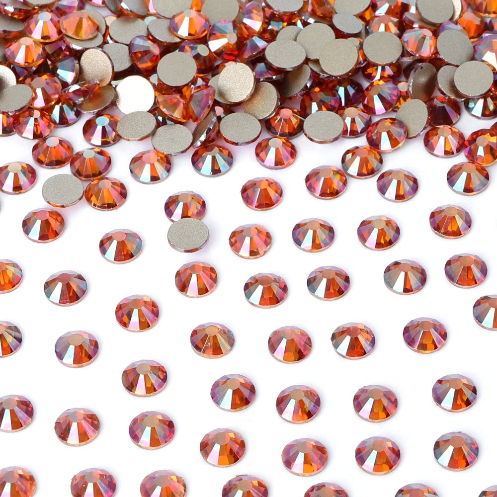 Wholesale 14400pcs Bulk Package Shining Rhinestones Glass AB Crystals Glue on Rhinestones for Car