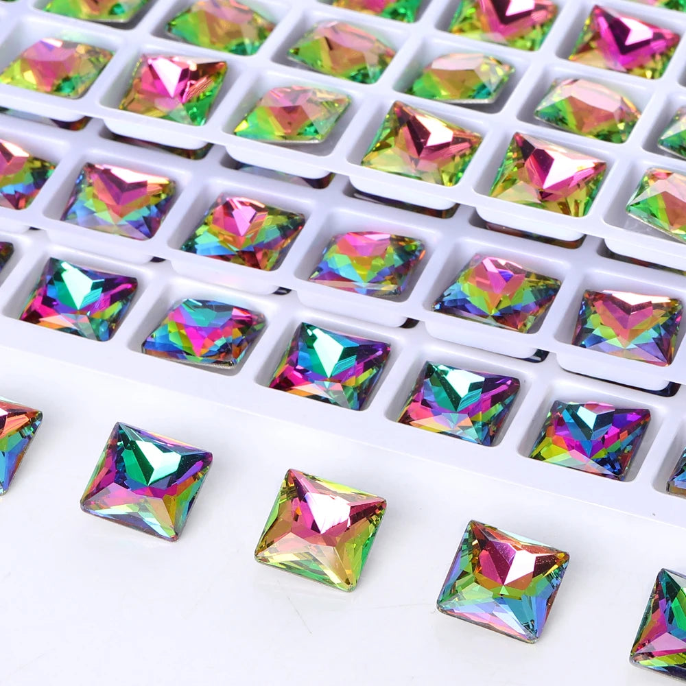 Effect Color Hot Selling Latest Fashion Design Factory Wholesale New Design Eco-friendly Materials K9 Glass Point Back Stone