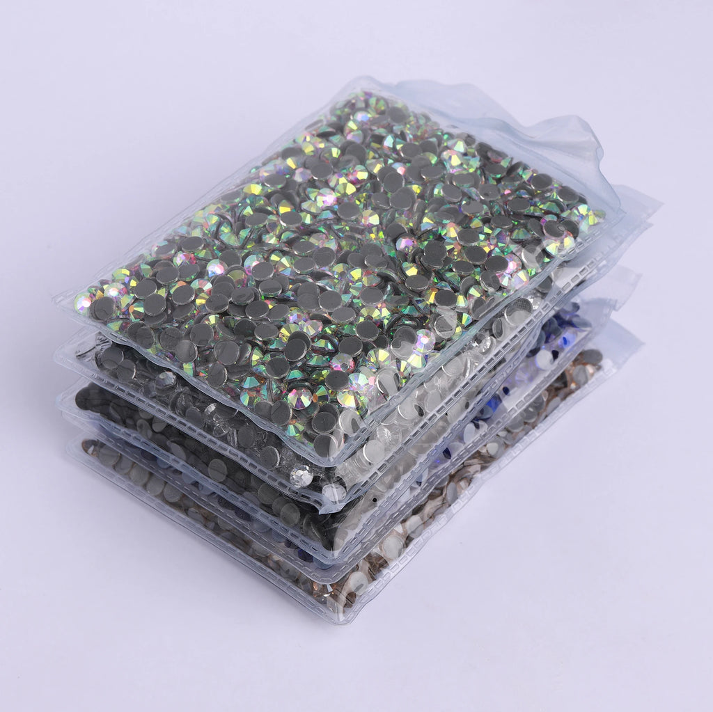 Wholesale Factory Price Flat Back Rhinestone Round Glass Rhinestones Hotfix Crystal Stone Delicate for Clothing Accessories