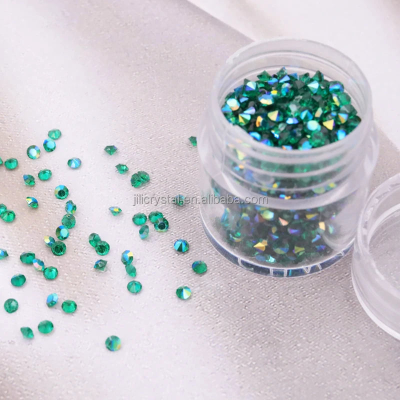 High Quality Bulk Fine Glass Epoxy Resin Nail Sequins Glitter Small Clothing Accessories Rhinestones Type