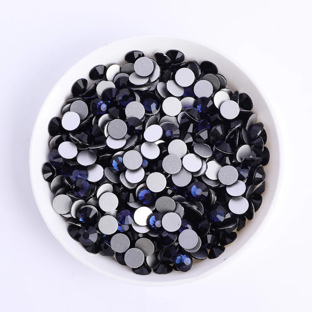 SS6-SS30 Wholesale Small Bag Non Hotfix Glue on 4A+ Quality Rhinestones Glass Crystal Flatback Regular Cut for Nail Art