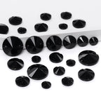 2025 Eco-Friendly  Mixsize Rivoli Shape K9 Glass Crystal Rhinestones with Two Holes for Garment Accessories