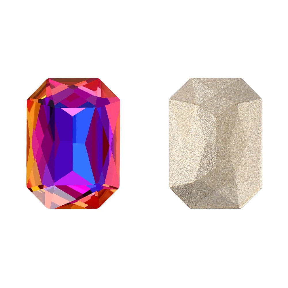 QIYI K9 Glass Grade AAAAAA Loose Rhinestones Maxi Cushion Octagon Point Back Stones