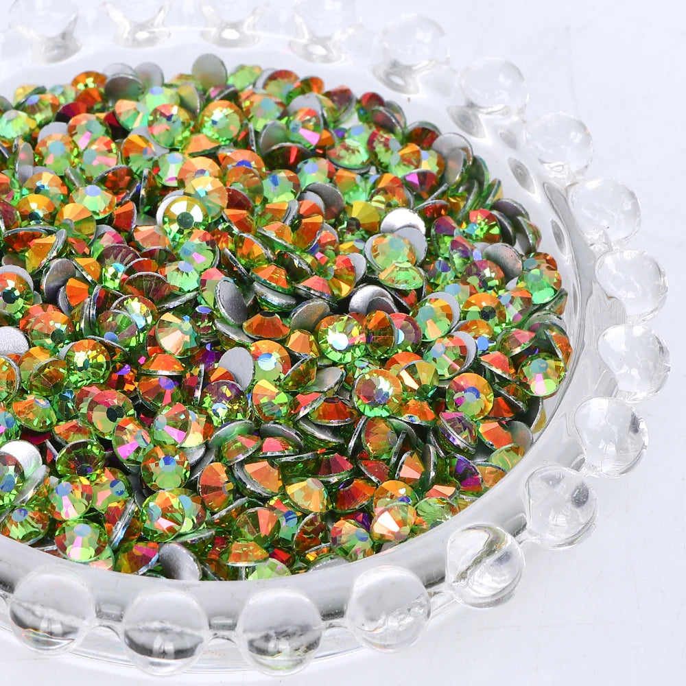 QY Wholesale Over 200 Colors Rhinestones Bulk Red Crystal Flat Back Glue on Non Hotfix Stone Bling Cristal AB for Tumbler