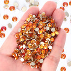 16 Cuts Neon Colors Glass Crystal Rhinestone SS10-SS30 8 Big 8 Small Flatback Rhinestones Grade AAAAAA White Back for Gym