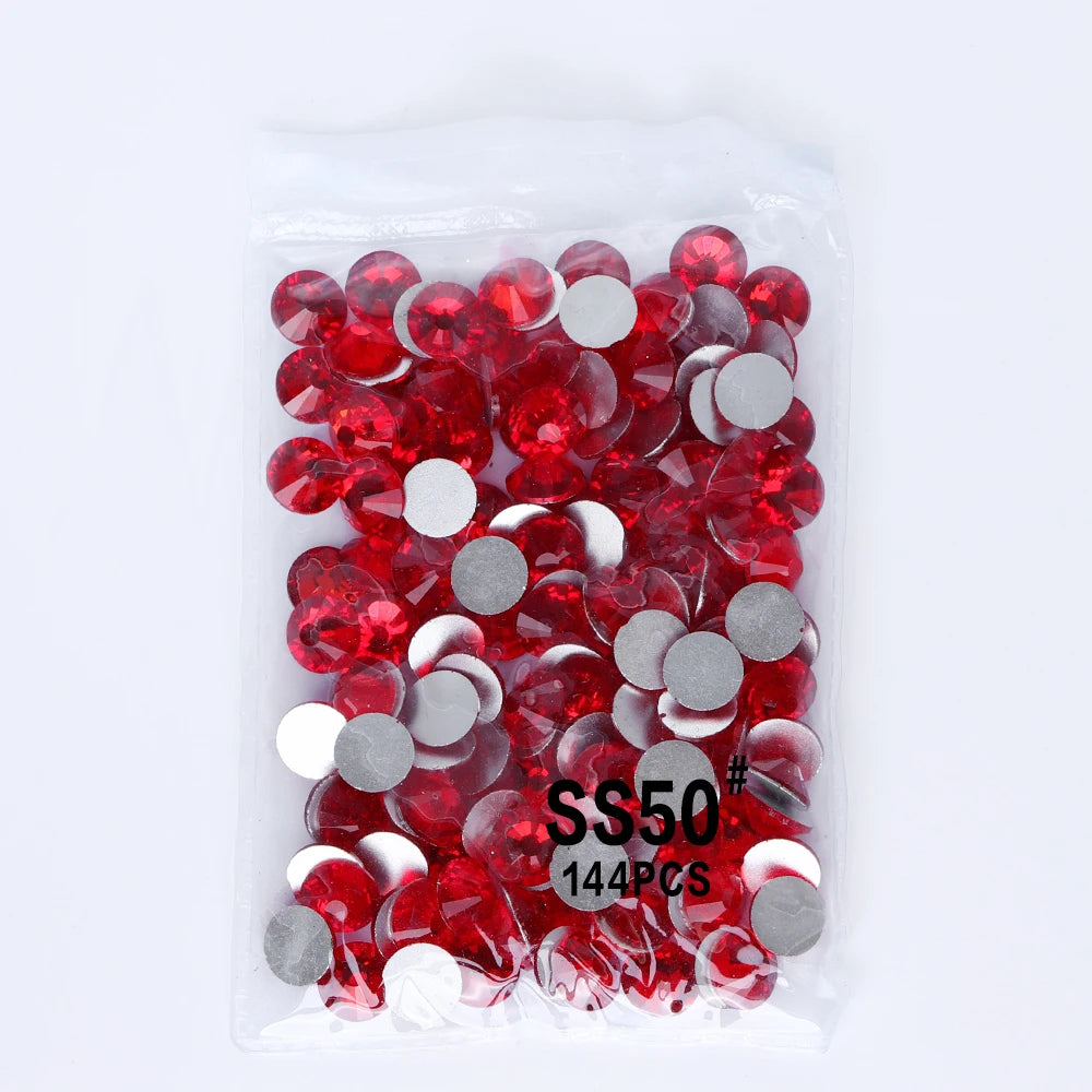 SS50 Rhinestone Big Size Wholesale Rhinestone Non Hotfix Flat Back Crystal  Glass Rhinestones for DIY Nail Gym Clothing