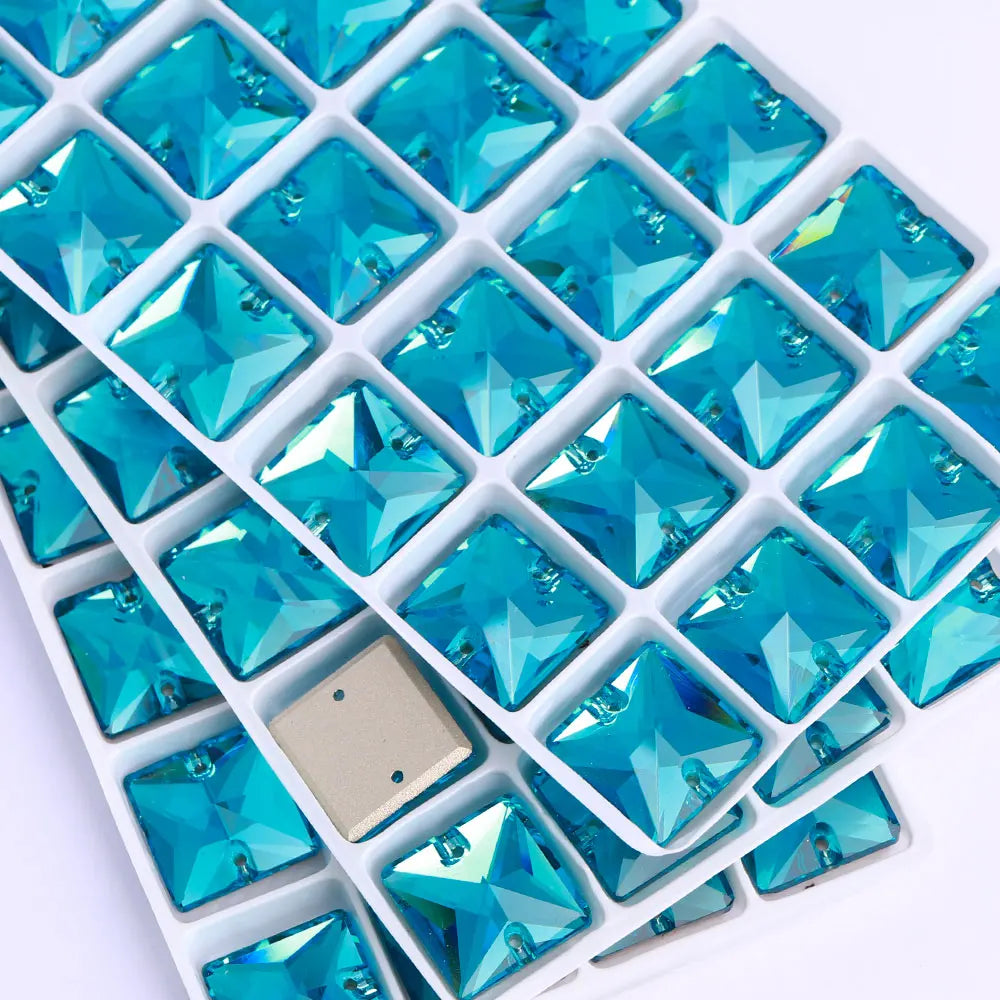 QIYI 3240 High Quality K9 Glass Crystal Rhinestones Glass Beads Triangle Sew-on Crystal Stones for Wedding Dress Bags Shoes