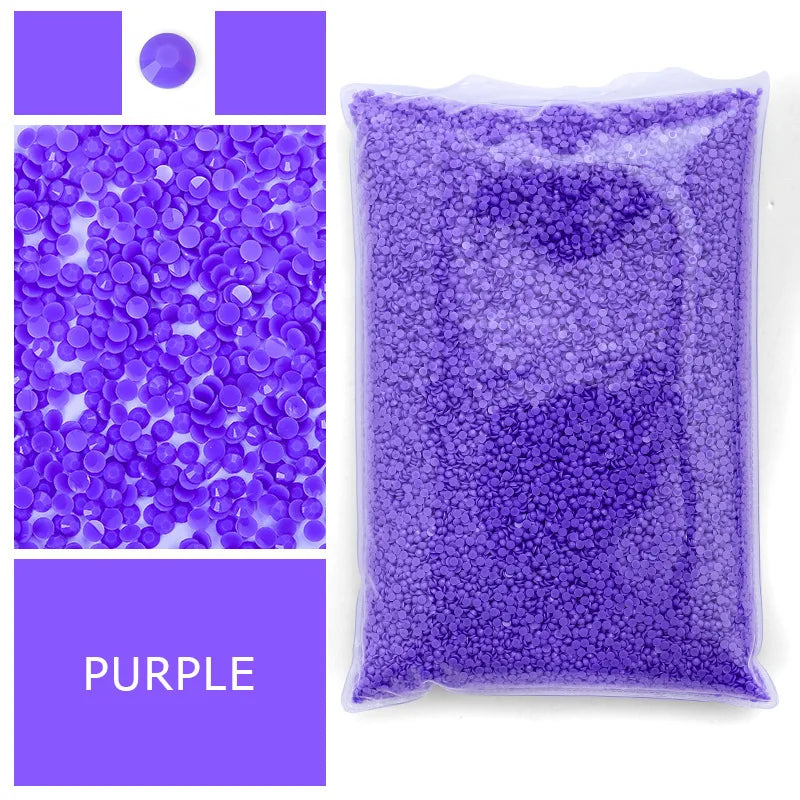 Wholesale Flat Back 2/3/4/5mm Resin Rhinestones Macaroon Series Strass Bulk Bag Rhinestone 50000 Pcs /bag