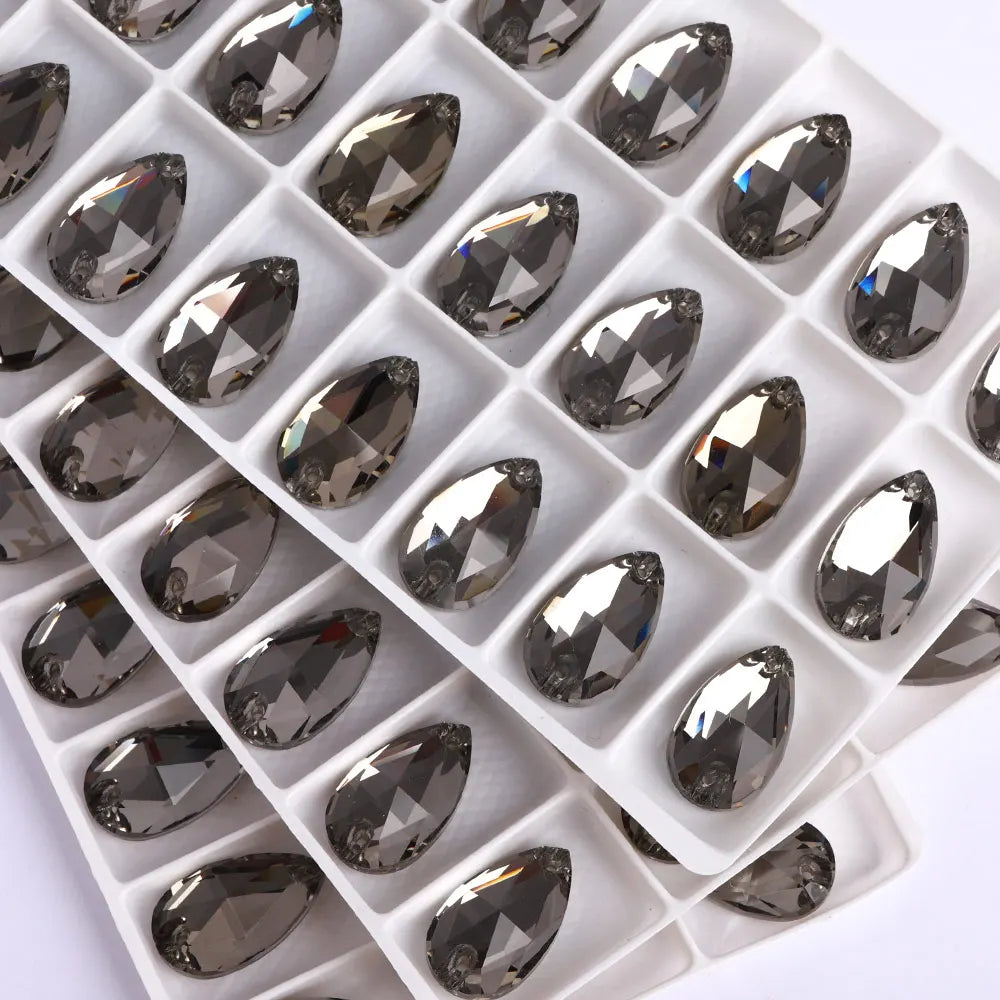 Wholesales Customize New Trend Drop  Shapes Colors Crystal Beads Sewing-On Rhinestones for Jewelry Clothes
