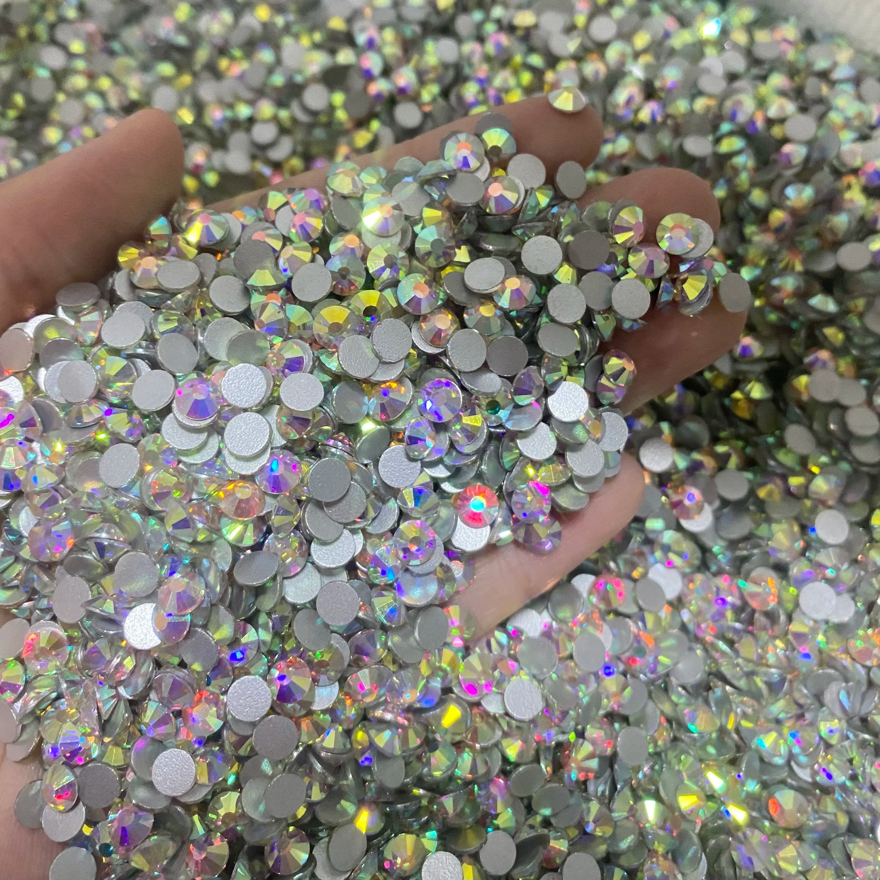 Wholesale 14400PCS Glitter Glass AB Crystals Nail Art Rhinestones Bulk  Rhinestone Diamond for DIY Garment Shoes