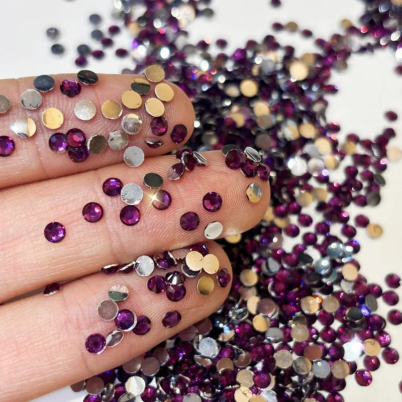 Wholesale Resin Round Flatback Loose Rhinestones for Nail Art Bags Shoes & Garment Accessories-DIY Materials
