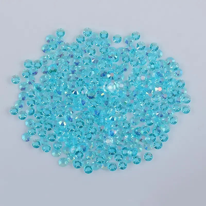 Wholesale Hot Fix Flat Bottomed Jelly Rhinestones Transparent Crystal Rhinestone for Handicrafts