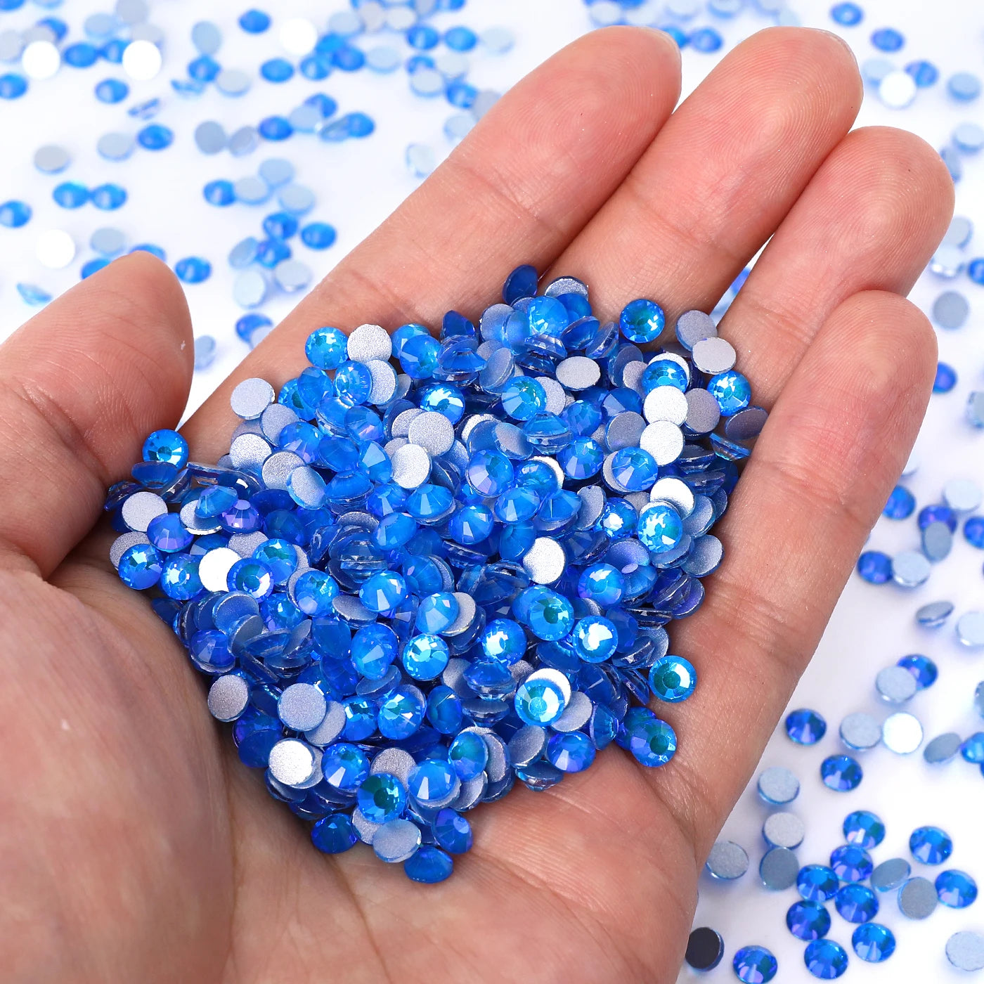 Flashing Colors New Design Wholesale Rhinestone Non Hotfix Flat Back Crystal Glass  for DIY Nail Clothing