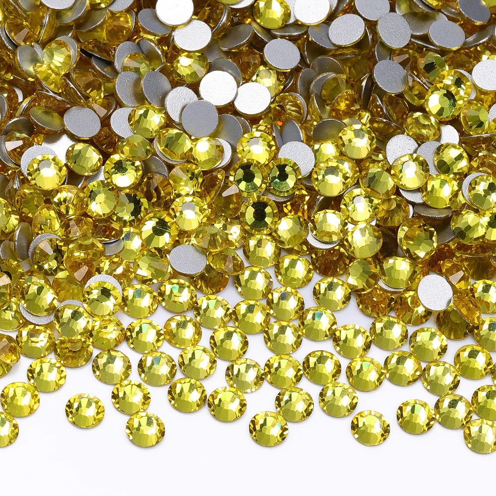 Newest Glass Rhinestones Non HotFix Flatback Rhinestones Bling Shine Bright Bulk Cup Rhinestone for Clothing Accessories