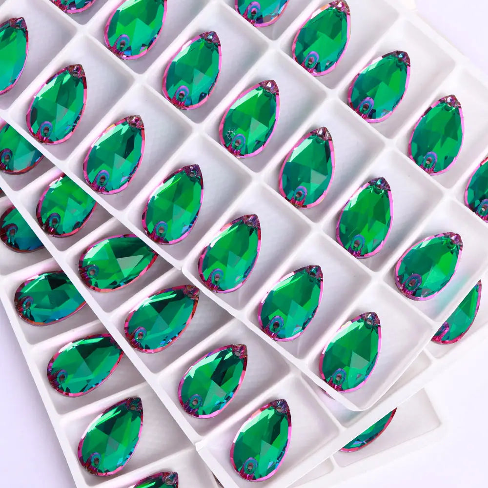Wholesales Customize New Trend Drop  Shapes Colors Crystal Beads Sewing-On Rhinestones for Jewelry Clothes