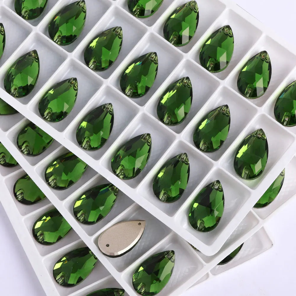 Wholesales Customize New Trend Drop  Shapes Colors Crystal Beads Sewing-On Rhinestones for Jewelry Clothes