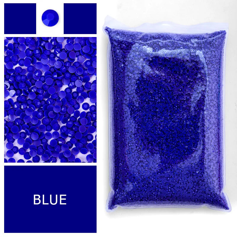 Wholesale Flat Back 2/3/4/5mm Resin Rhinestones Macaroon Series Strass Bulk Bag Rhinestone 50000 Pcs /bag