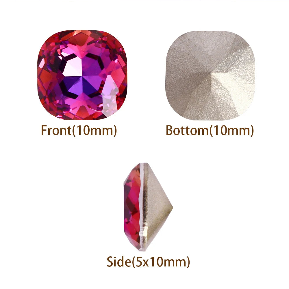 2024 Top Selling Product Popular Design Eco-friendly Materials K9 Glass High Quality Long-lasting Durability Point Back Stones