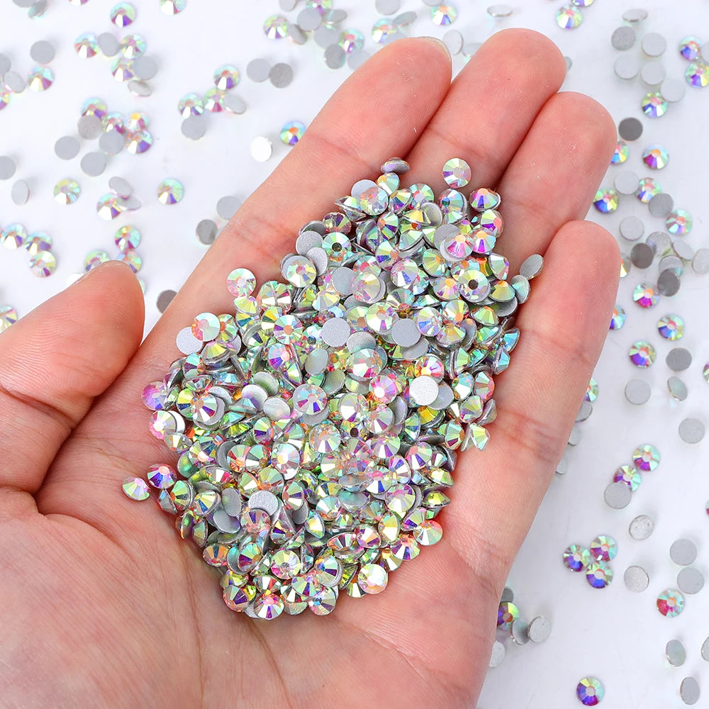 Wholesale Bling Bling Ss3 Ss50 Non Hotfix Brown Glass Rhinestones Nail Rhinestone for Nail Art Decoration