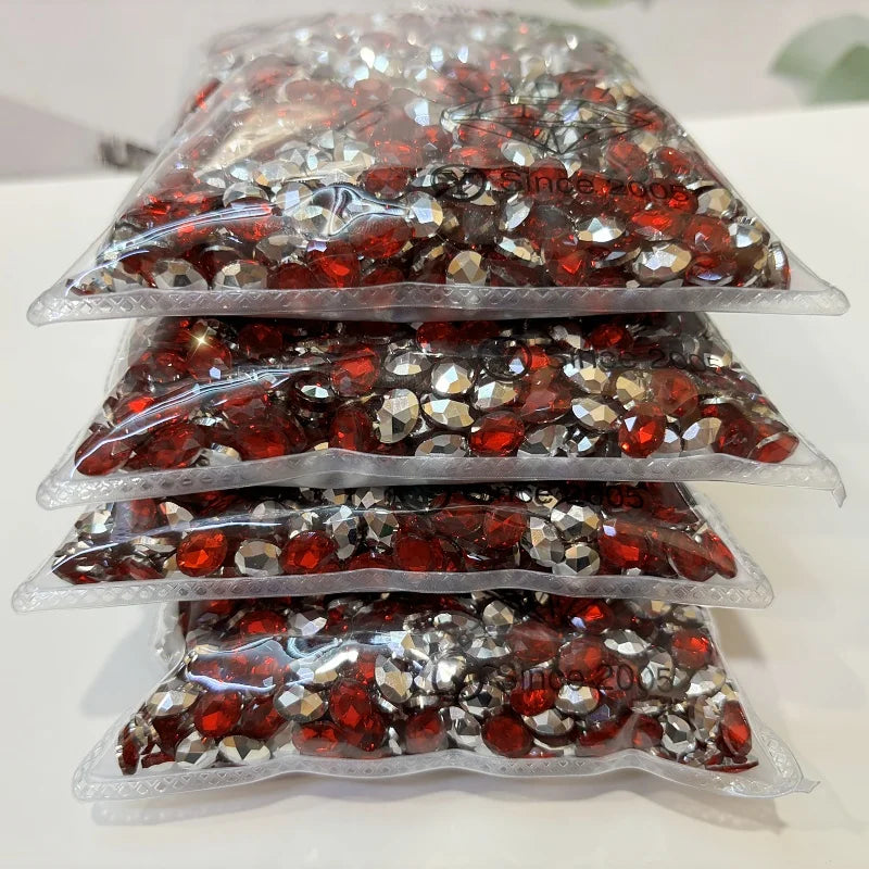 Wholesale Oval-shaped Pointed-back Glass Rhinestones Nail Art Bags Garments Shoe Jewelry Decoration Rhinestone