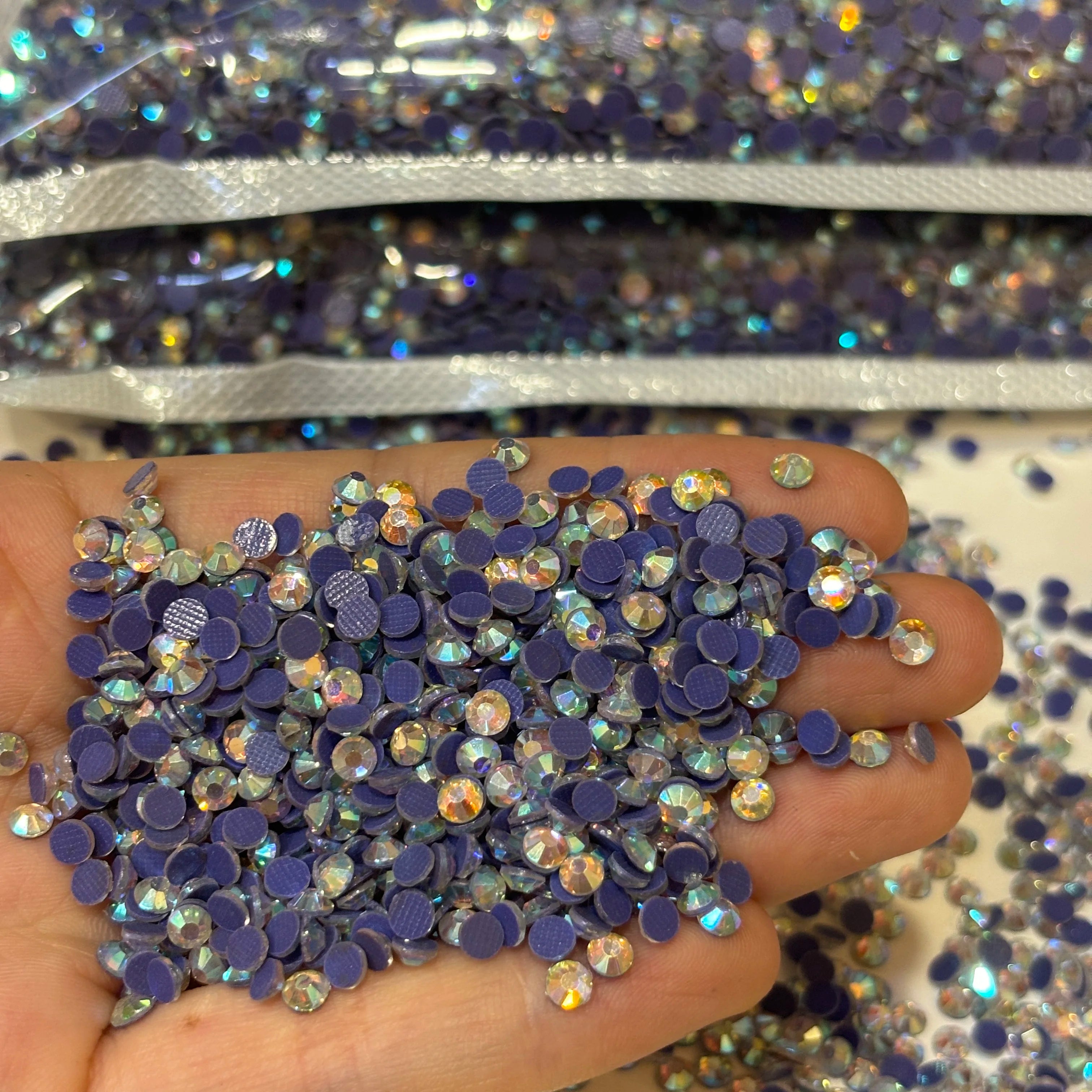 Hot-Fix AB Color Crystal Rhinestones for Wedding Dresses Shoes for Bulk Purchasing Flatback Rhinestone