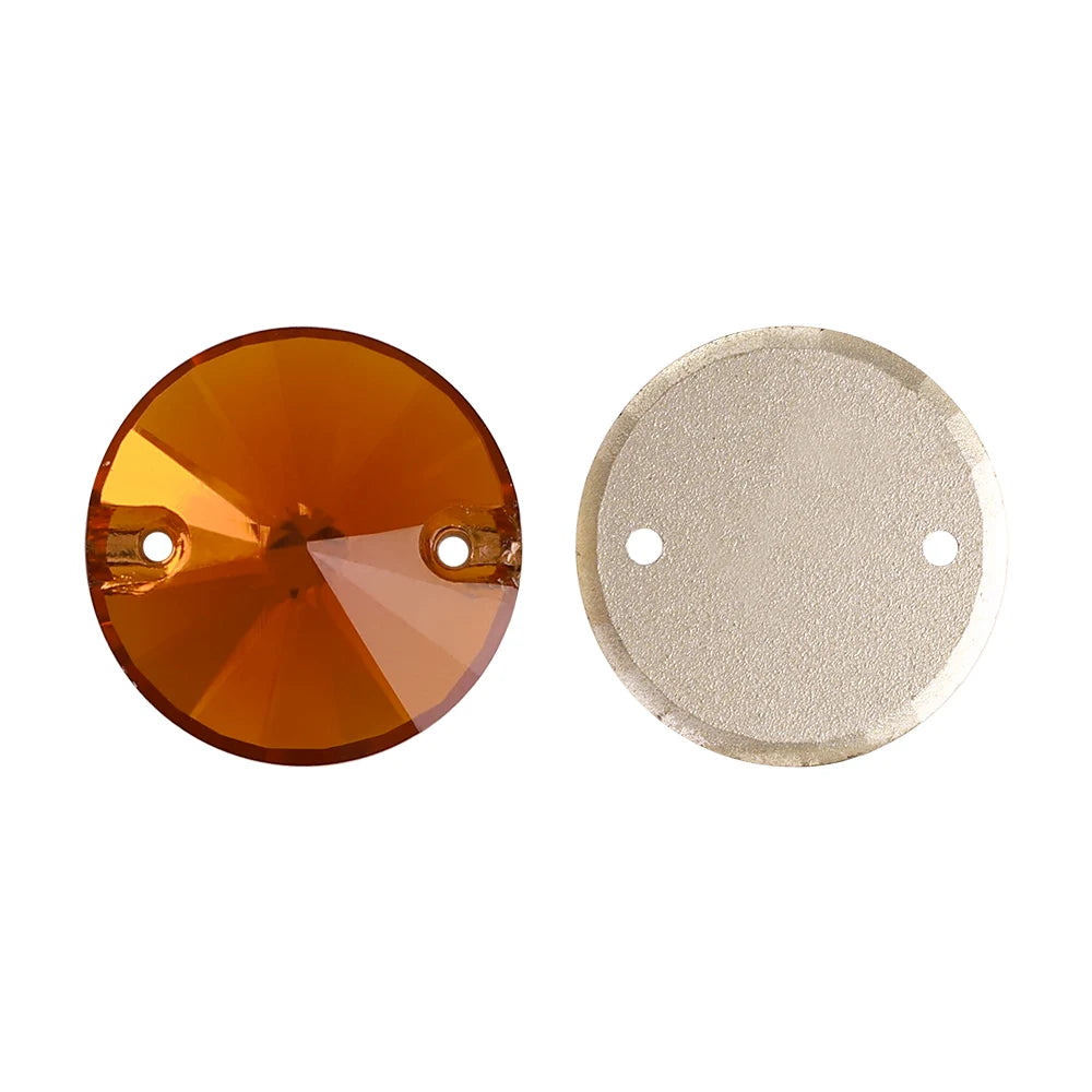 High Quality Sewing on Glitter Rivoli Rhinestones Pointback  Crystal Glass Fancy Stone for Garment Decoration