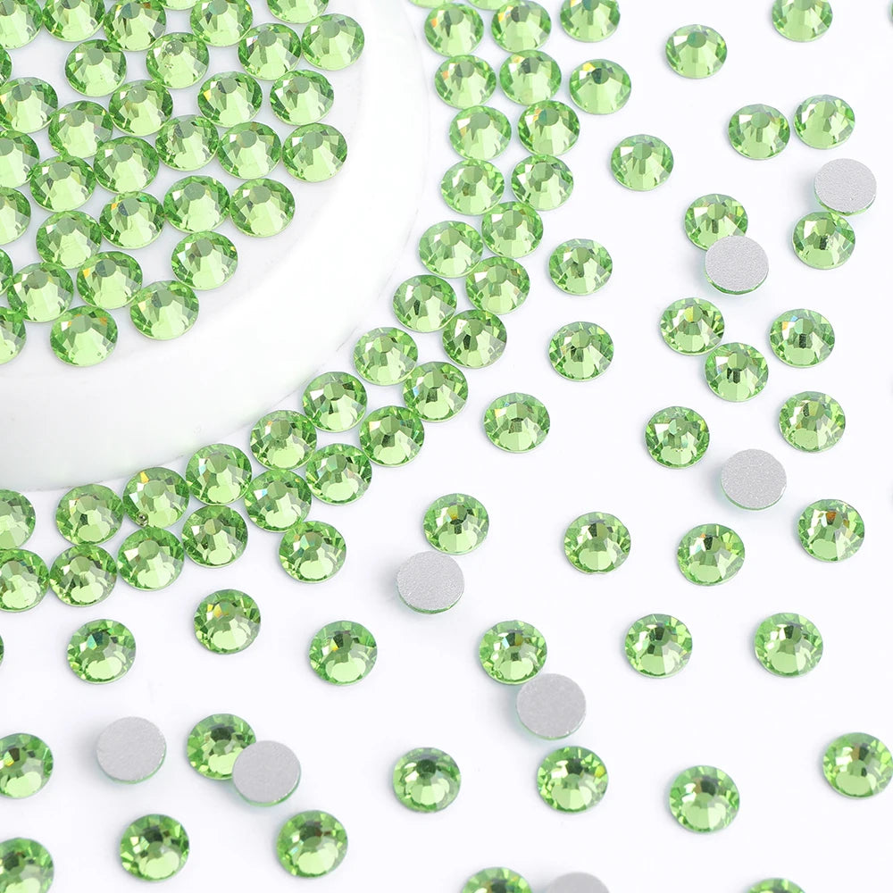 QIYI Wholesale 14400pcs Bulk Package Flatback Rhinestones Glitter Bling Glue on Luminous Rhinestones for Accessories