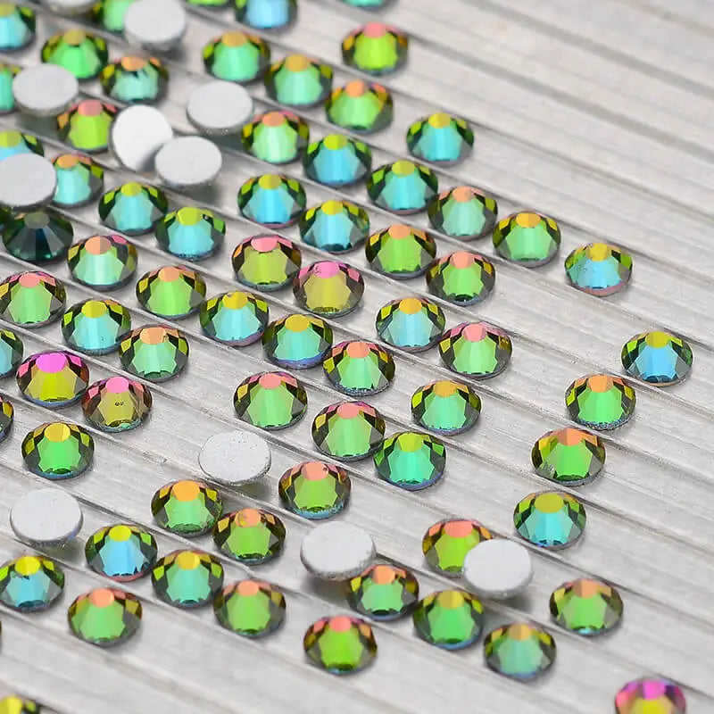 QIYI Wholesale SS4 Nail Art Crystal Rhinestones Bulk Glass Rhinestones Flat Back Non Hotfix Loose Gemstone for Rhinestone Hoodie