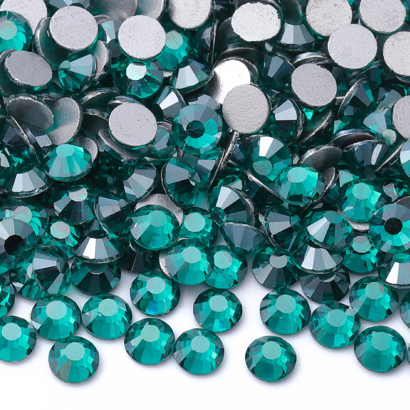 2024 New Design Wholesale Green Colors 30 Kinds Green Rhinestone Rhinestone Non Hotfix Flat Back Crystal Glass  for GYM Clothing