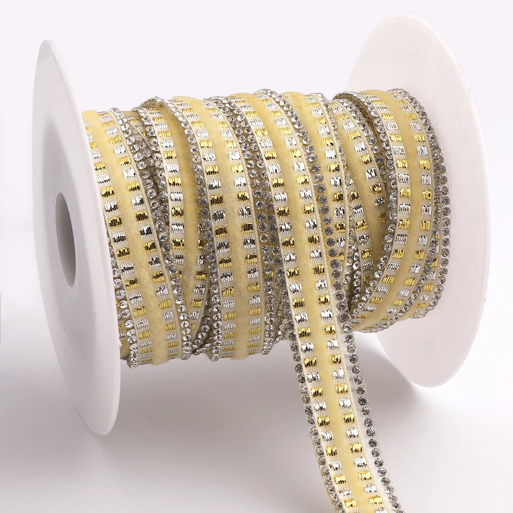Wholesale Colorful Custom Diamond Tape  Rhinestone Applique Glitter Strass Rhinestones Trinnming Gem for DIY  Decoration