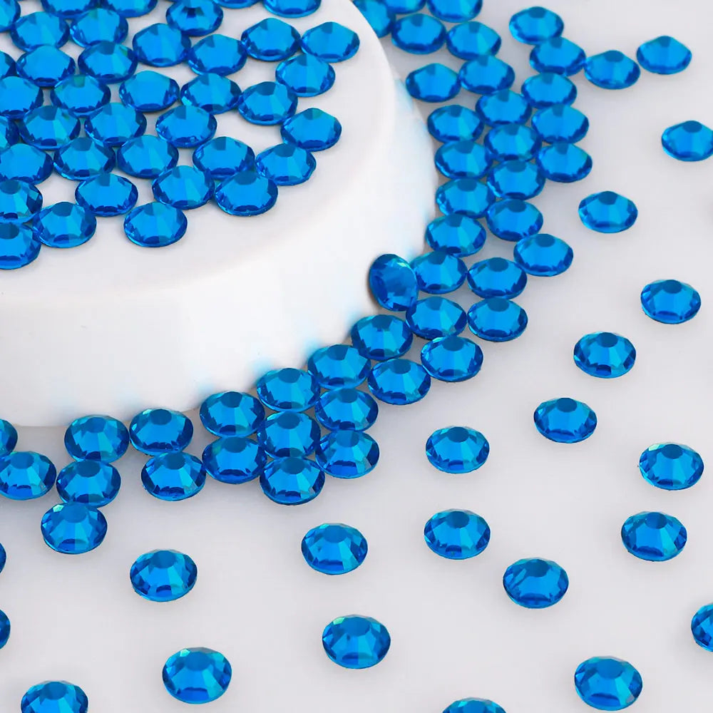 Factory Wholesale Over 200 Colors German Intensive Glue Hotfix Stone SS20 Glass Crystal AB Hot Fix Rhinestones for Wedding Dress