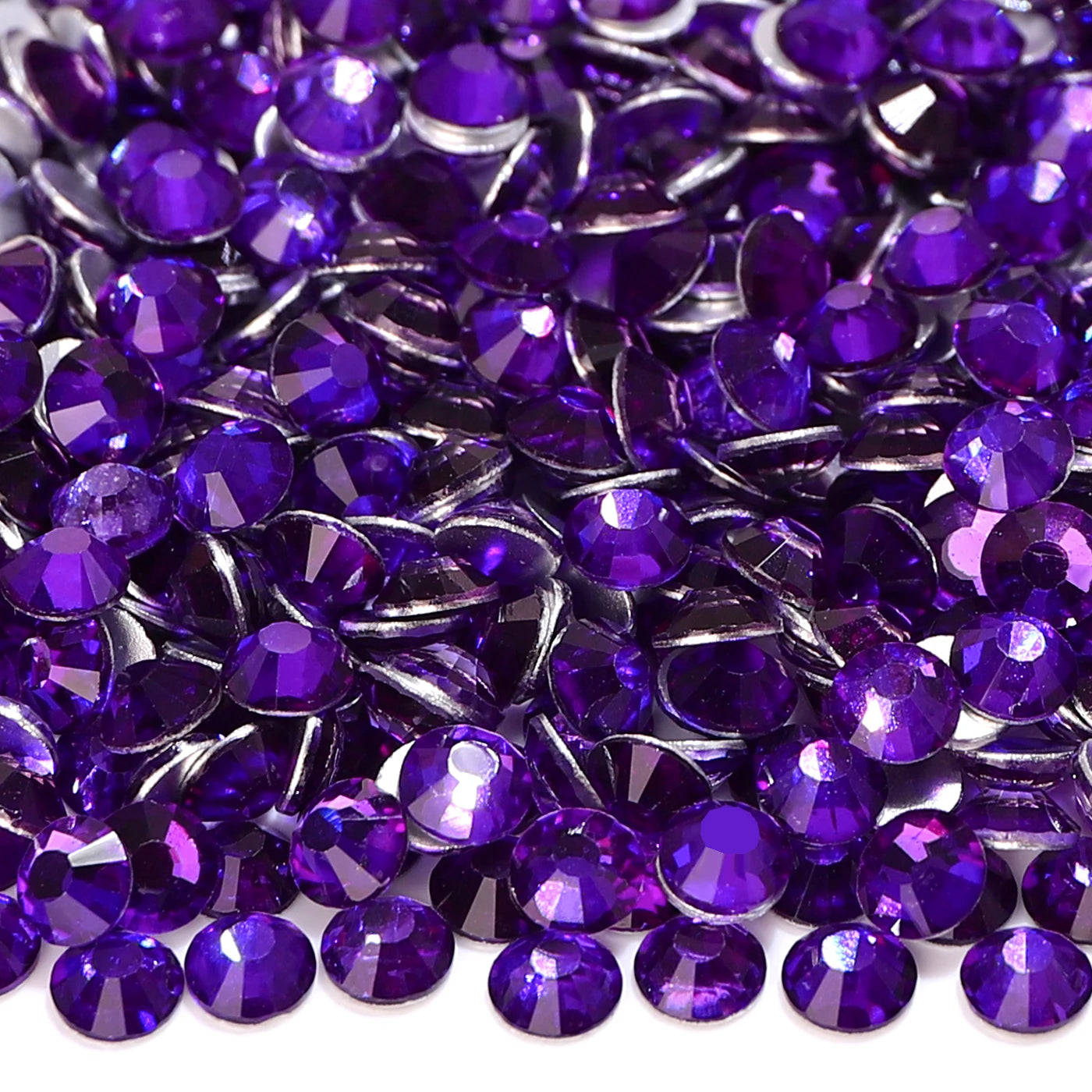 Purple 30Kinds Colors 2024 New Design New Colors Wholesale Rhinestone Non Hotfix Flat Back Crystal Glass  for DIY Nail Clothing