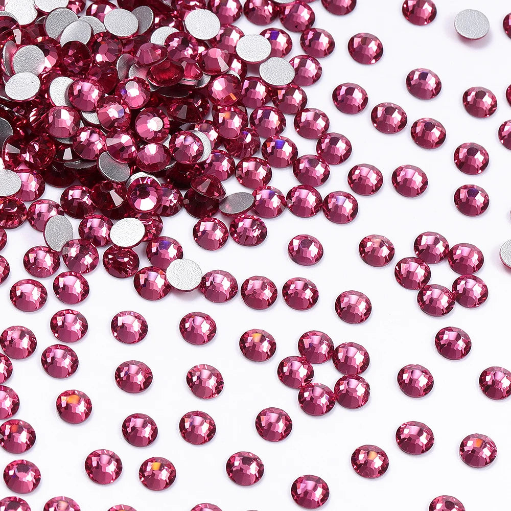 Factory Wholesale Bling Non Hotfix Rhinestones Glass Crystal Flatback Regular Cut Rhinestones for Shoes