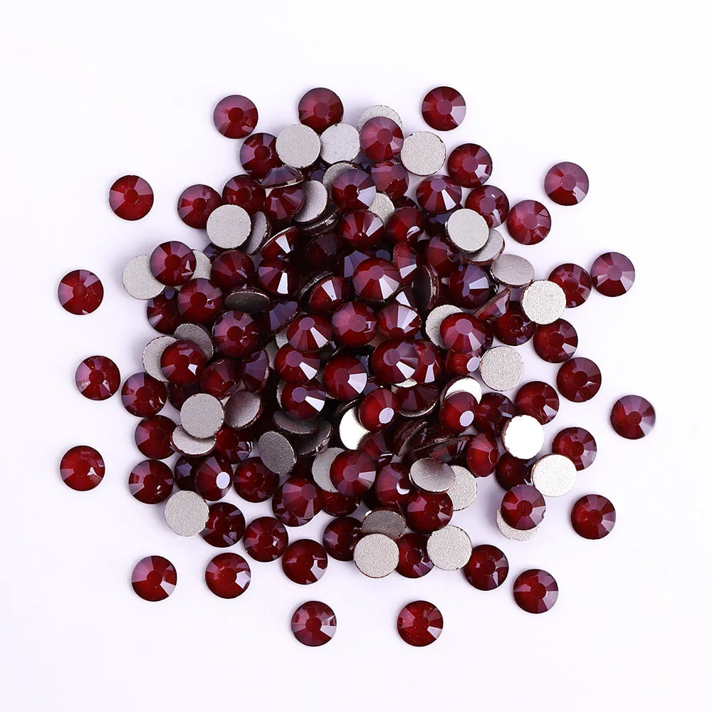 QIYI High Quality Silver Back Mocha Crystal Rhinestones Glass 16 Cut Non Hot Fix Crystal AB Rhinestones for Women Bikini