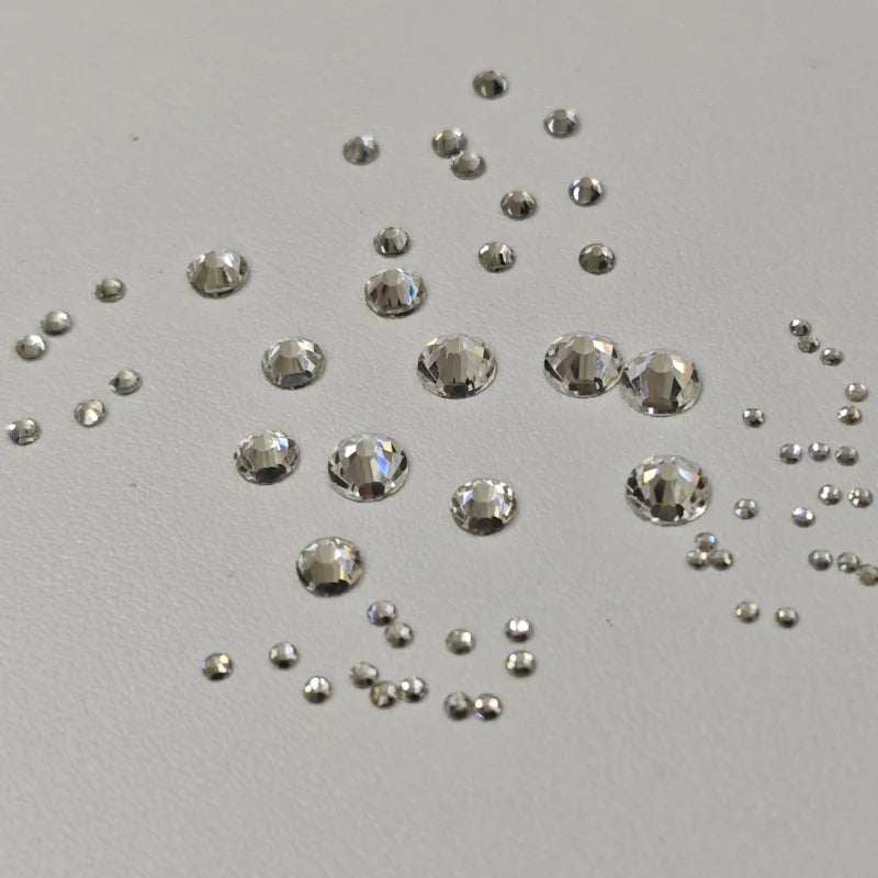 Small Size 3D Transparent Flat Bottomed Nail Rhinestone Jewelry Versatile Glass Diamond Decoration for Shoes Garments Bags Hats