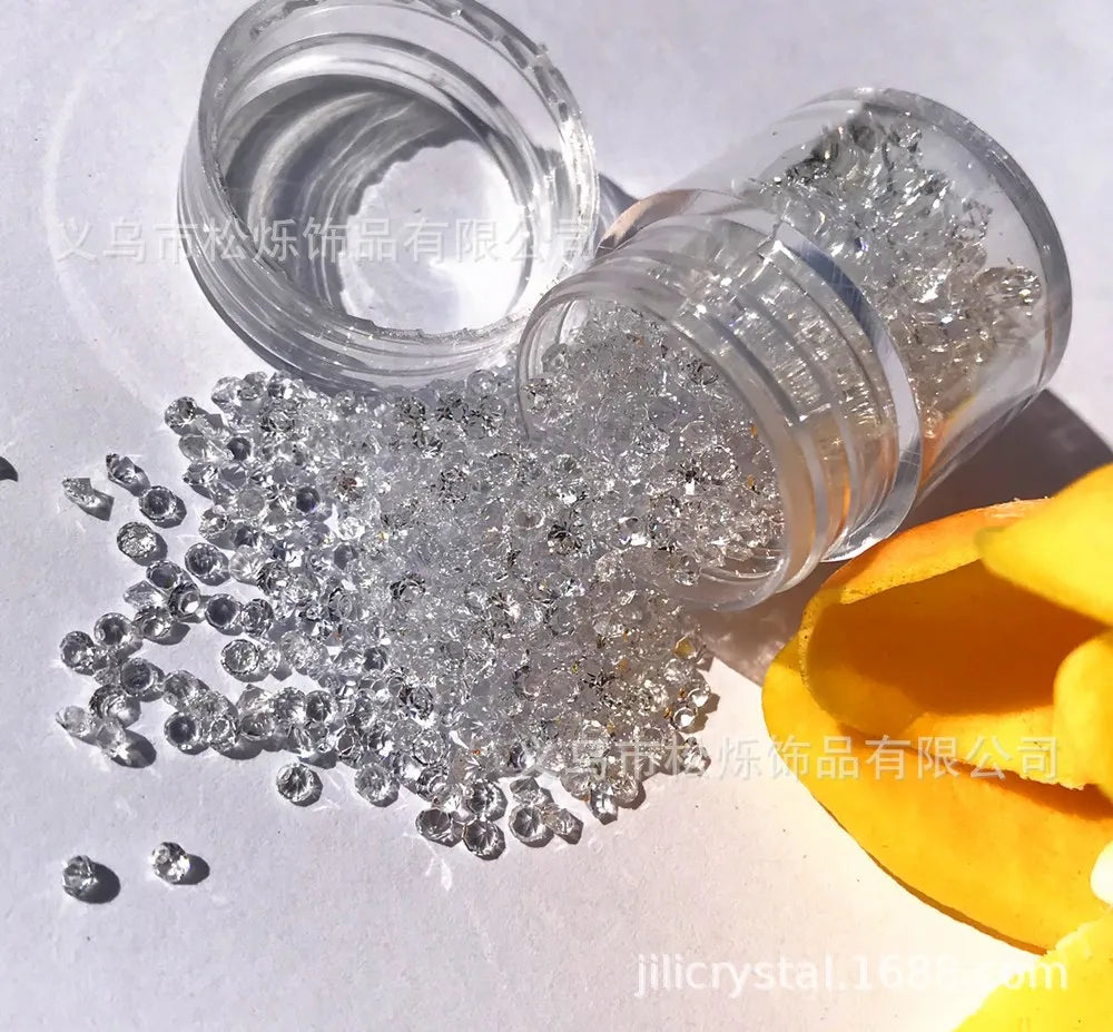 Wholesale Transparent Color Pointback Rhinestone Accessories Nail Art Factory Direct Selling Loose Resin Rhinestones
