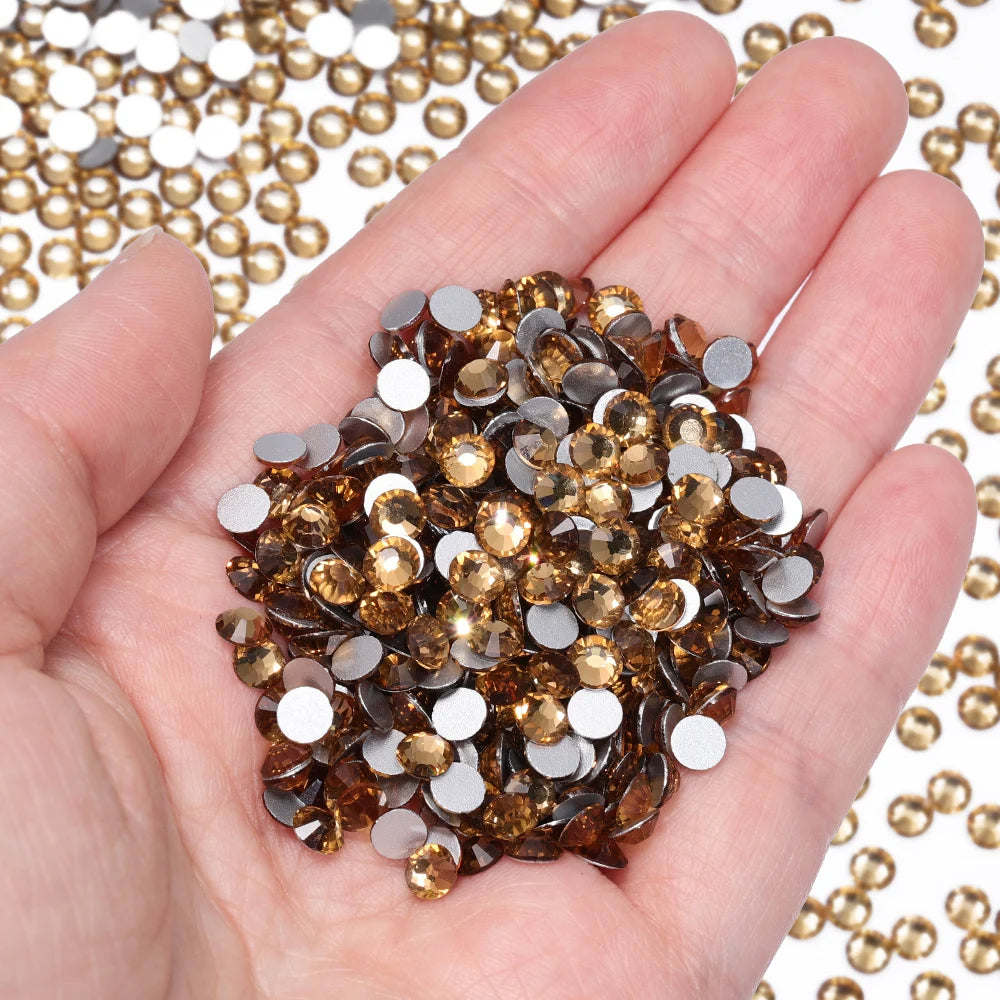 Wholesale 14400pcs/bag Non Hotfix Rhinestones SS6-SS30 Glass Crystal Flatback Regular Cut Rhinestones for Nails Art