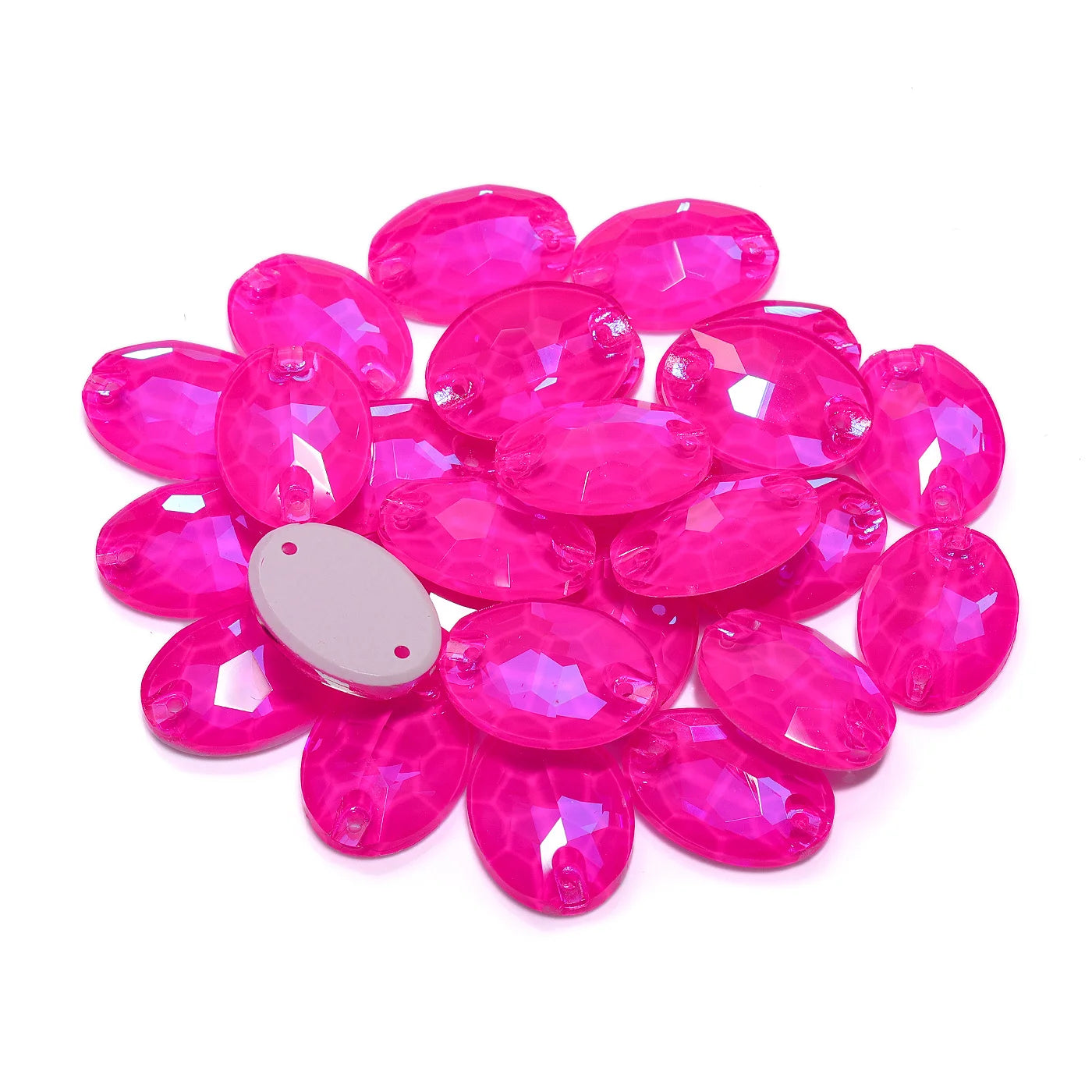 QIYI Oval Crystal Sew-on Rhinestones Flat Back K9 Glass Sew on Stones Garment Beads Clothing Sewing Accessories