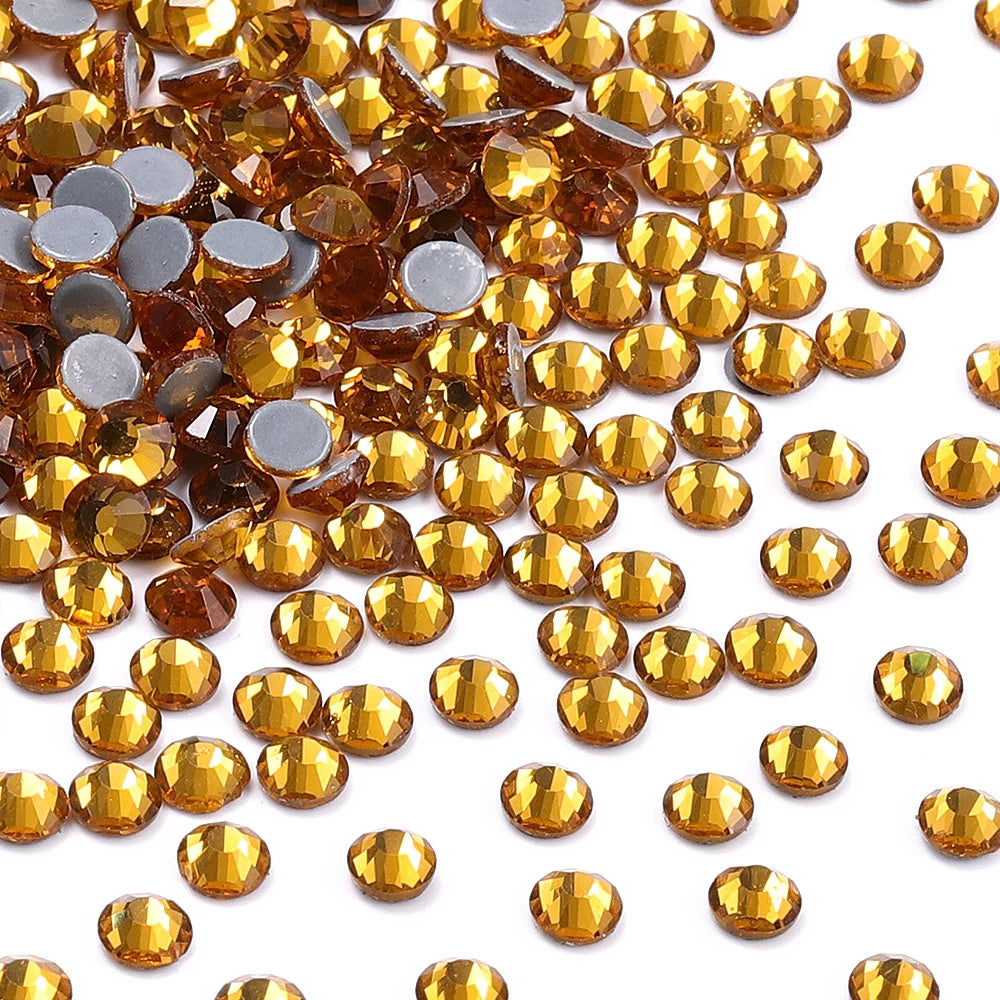 Factory Price Wholesale Flat Back Hotfix Glass Crystal Rhinestone Round Hotfix Crystal Stone for Clothing Accessories