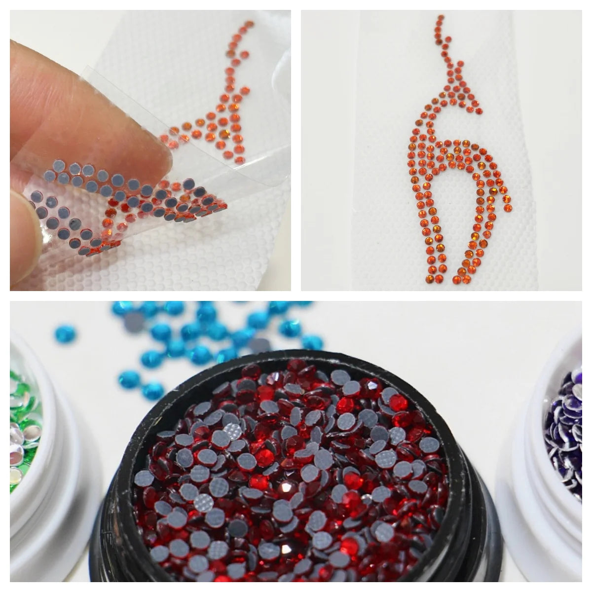 Crystal AB Flat Back Hot Fix Rhinestone in Bulk Wholesale Loose Rhinestone Nail Rhinestone DIY Crystal Jewelry Accessories